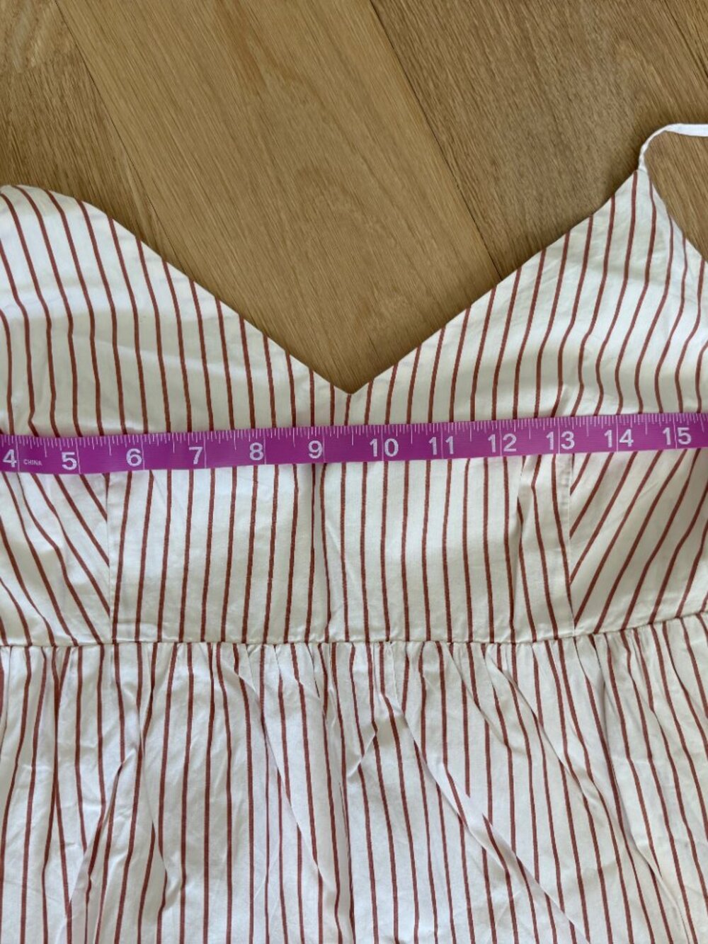 Quince Organic Cotton Poplin striped tiered dress - Picture 6 of 8